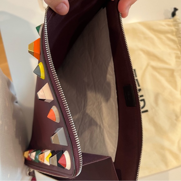 Fendi Studded Leather Clutch Bag - Picture 7 of 11